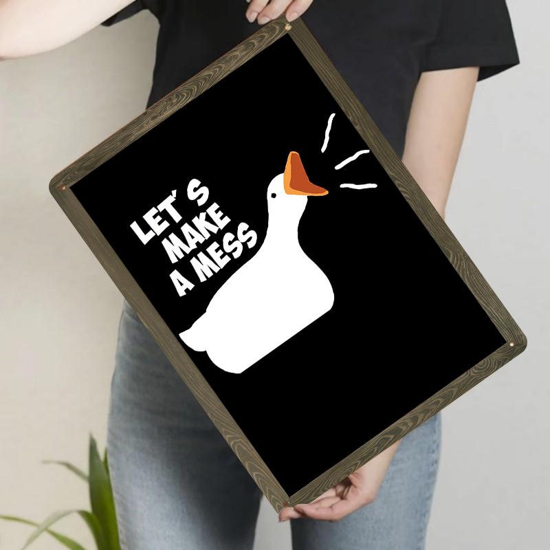 Funny Cartoon Duck Messy Quote Metal Wall Art Decorative Sign for Kids Room Home Decor Gift 20x30cm(7.8x11.8inch)
Funny Cartoon Duck Messy Quote Metal Wall Art Decorative Sign for Kids Room Home Decor Gift 20x30cm(7.8x11.8inch)