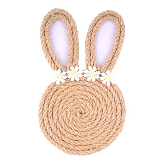 Bunny Coasters Practical Table Protection Rope Wrap with Jute Natural Wood Base Cute Easter Farmhouse B
Bunny Coasters Practical Table Protection Rope Wrap with Jute Natural Wood Base Cute Easter Farmhouse B