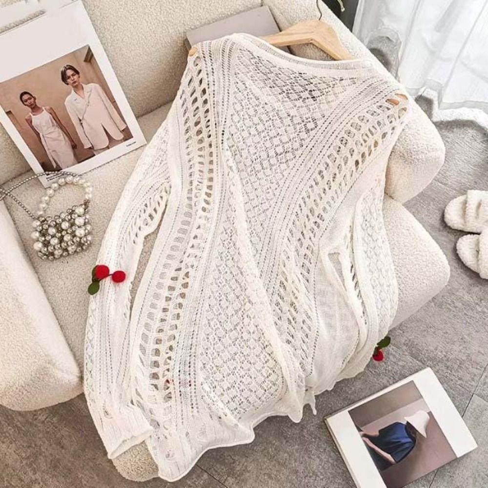 Long Sleeve Hollow Knitwear Top Cherry Fishnet Smock Tops Cute Crochet Pullovers Women абрикосовий
Long Sleeve Hollow Knitwear Top Cherry Fishnet Smock Tops Cute Crochet Pullovers Women абрикосовий
