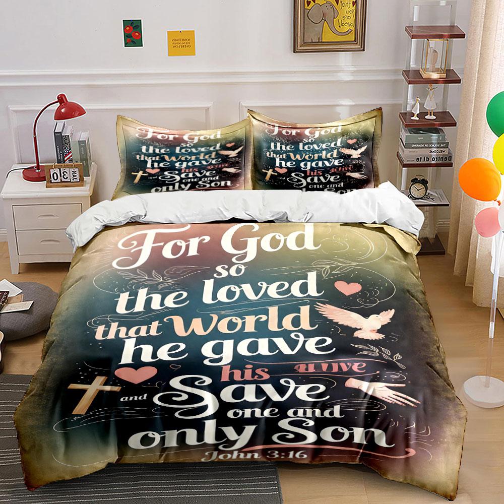 Text, dove, cross, hearts. Bedding sets Duvet cover sets Duvet covers Pillowcases(1 * Duvet Cover 2 * Pillowcases, without duvet insert) 135x200cm
Text, dove, cross, hearts. Bedding sets Duvet cover sets Duvet covers Pillowcases(1 * Duvet Cover 2 * Pillowcases, without duvet insert) 135x200cm