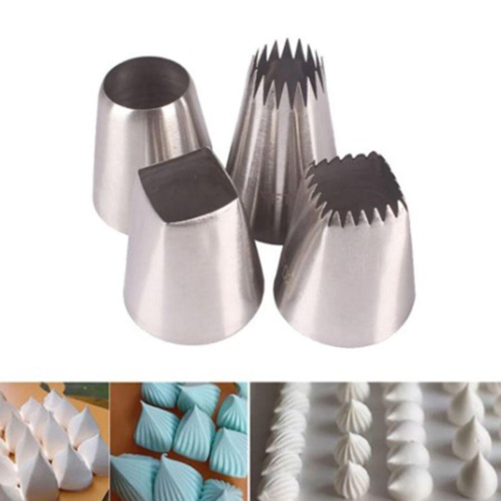 4Pcs Seamless Cream Piping Tips Large Size Piping Tips Set Square Round Icing Piping Nozzle Cookie
4Pcs Seamless Cream Piping Tips Large Size Piping Tips Set Square Round Icing Piping Nozzle Cookie