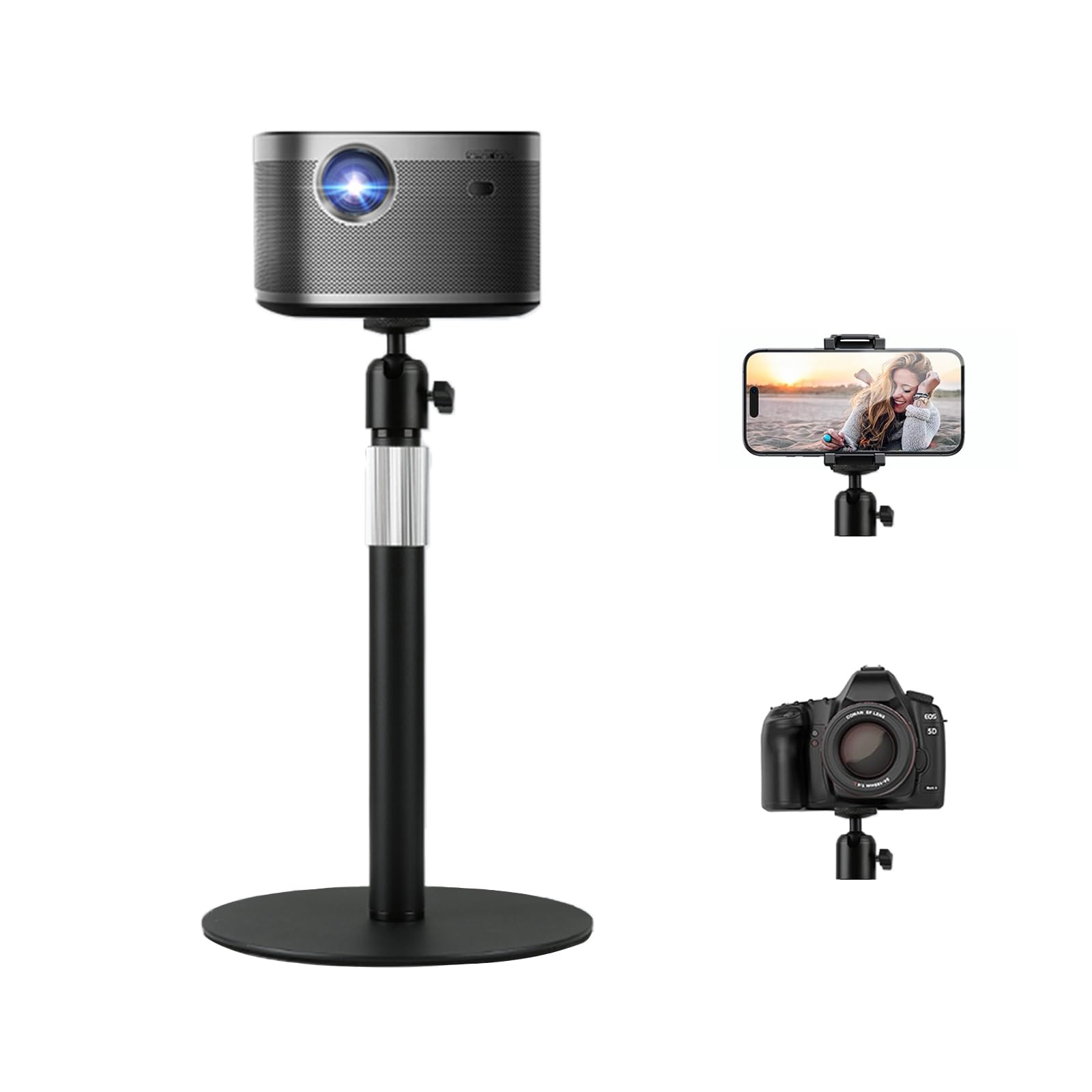 POLESTO Projector Tabletop Telescoping 360 Degree Rotation Angle Metal Firmly Load Capacity Suitable for Meeting Home Compatible with inch screw cap
POLESTO Projector Tabletop Telescoping 360 Degree Rotation Angle Metal Firmly Load Capacity Suitable for Meeting Home Compatible with inch screw cap