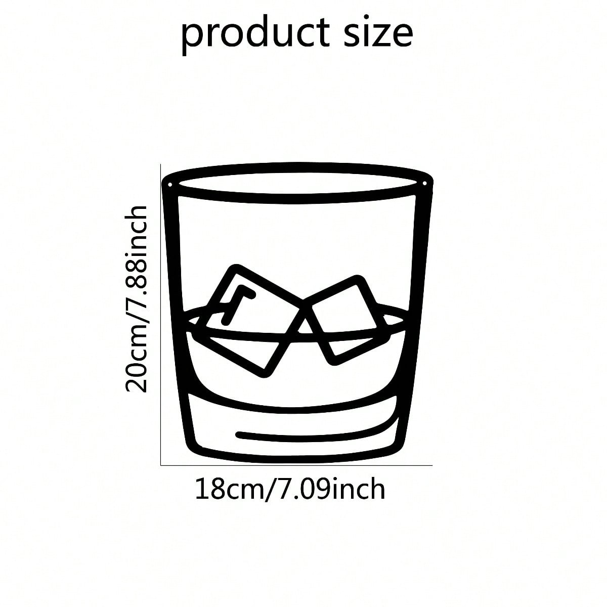 Metal Whiskey Glass Ice Wall Art Bar Decor Minimalist Gift for Men 18x20 різнокольоровий
Metal Whiskey Glass Ice Wall Art Bar Decor Minimalist Gift for Men 18x20 різнокольоровий