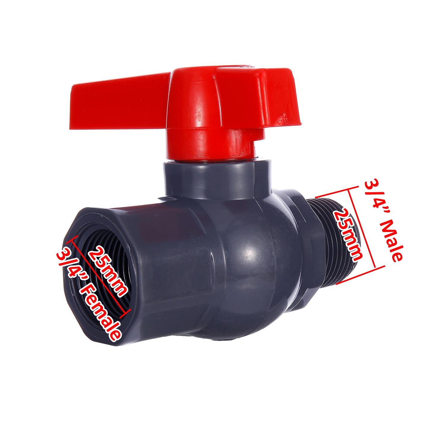 3/4 inch 1 inch PVC Ball Valve Female Thread to Male Thread Valve Garden Water Supply Switch Aquarium Fish Tank Water Controller
3/4 inch 1 inch PVC Ball Valve Female Thread to Male Thread Valve Garden Water Supply Switch Aquarium Fish Tank Water Controller