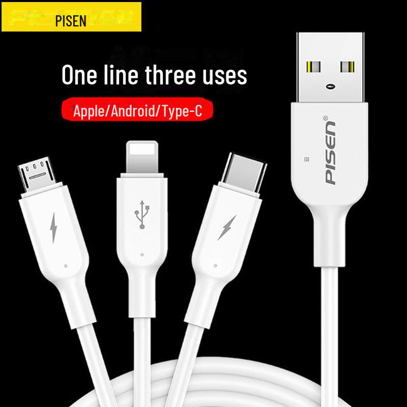 Кабель для быстрой зарядки PISEN 3-в-1, 1,2 м, совместим с устройствами Apple, Android, Type-C 0.6m белый
Кабель для быстрой зарядки PISEN 3-в-1, 1,2 м, совместим с устройствами Apple, Android, Type-C 0.6m белый