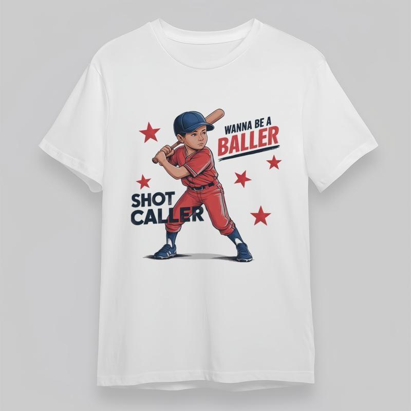 Women s Plus Size Soft T-Shirt Wanna Be A Baller Shot Caller Baseball Player Tee S
Women s Plus Size Soft T-Shirt Wanna Be A Baller Shot Caller Baseball Player Tee S