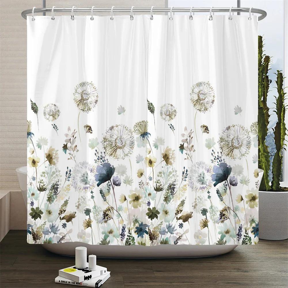 Nordic Flower Leaves Printed Fabric Shower Curtain Waterproof Polyester Bath Curtain Floral Leaf Curtains For Bathroom Decor W60H190(CM)-1 Pcs
Nordic Flower Leaves Printed Fabric Shower Curtain Waterproof Polyester Bath Curtain Floral Leaf Curtains For Bathroom Decor W60H190(CM)-1 Pcs