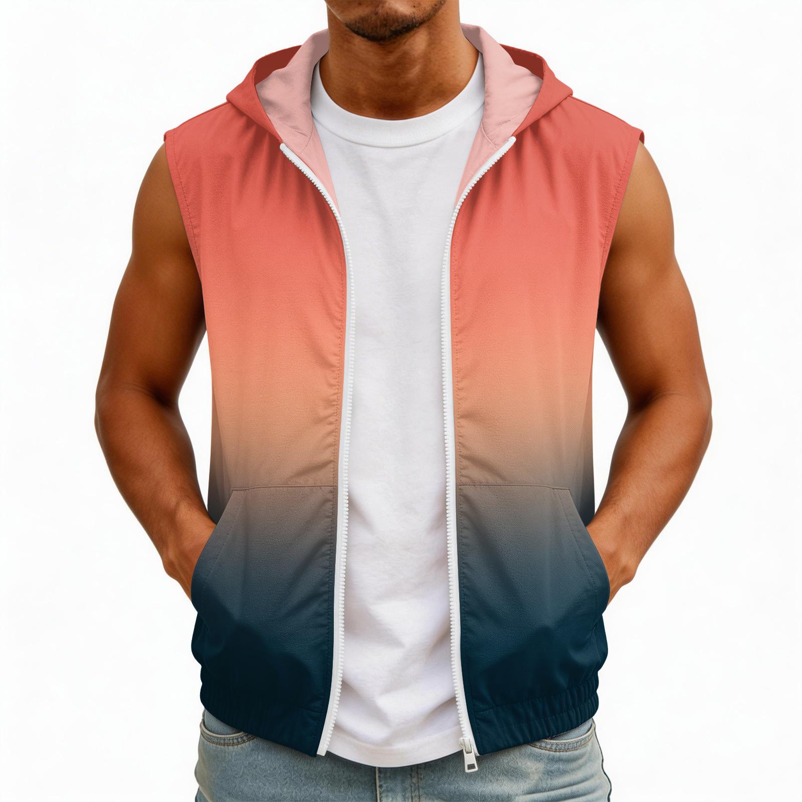 Men s Sleeveless Hooded Sun Protection Vest Gradient Print Lightweight with Pockets Breathable Outdoor Layered Shirt for Summer M
Men s Sleeveless Hooded Sun Protection Vest Gradient Print Lightweight with Pockets Breathable Outdoor Layered Shirt for Summer M