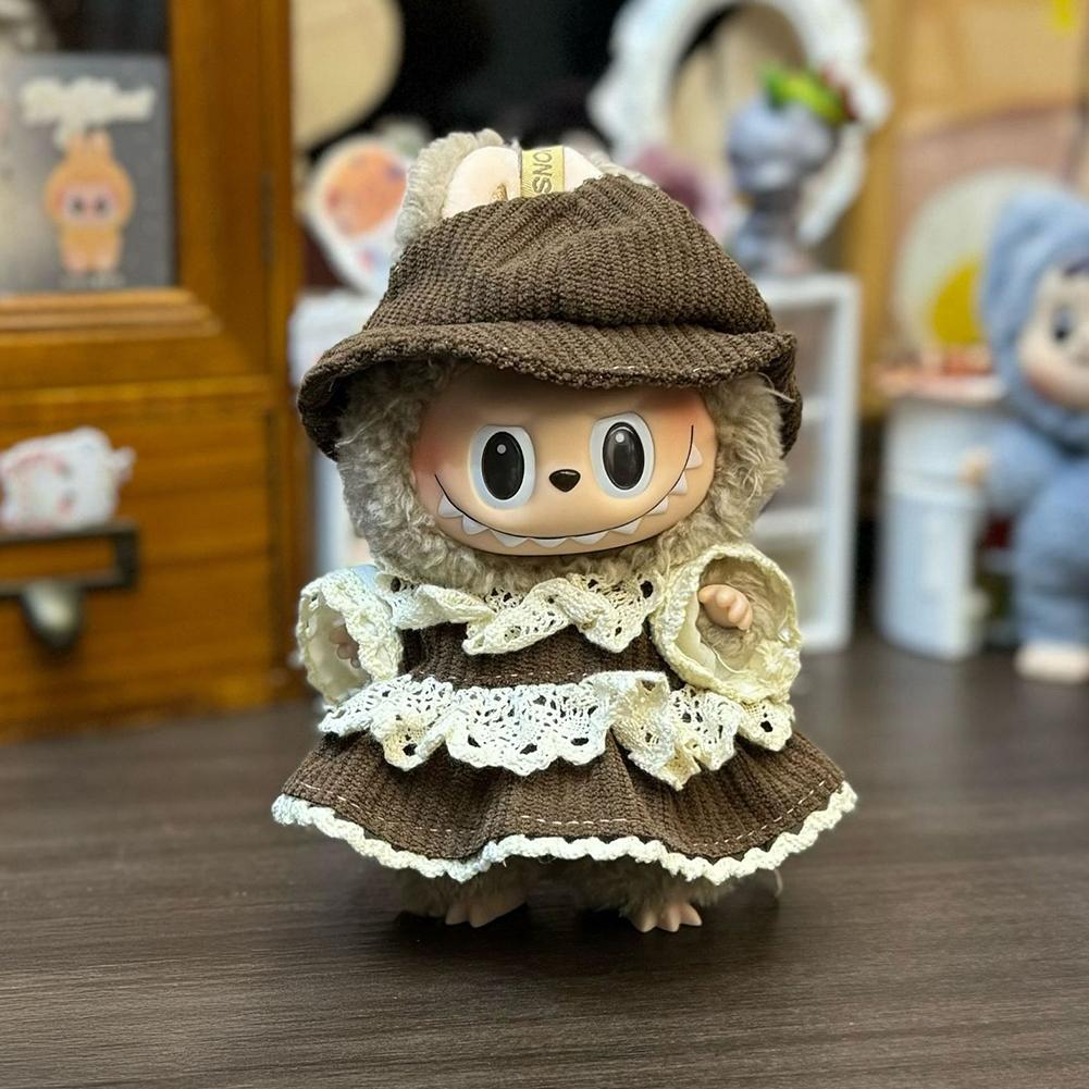 Doll Clothes Lace Stitching Brown Dress Suit Mini Fashionable Keychain Dolls Decoration Accessories for 17CM Labubu
Doll Clothes Lace Stitching Brown Dress Suit Mini Fashionable Keychain Dolls Decoration Accessories for 17CM Labubu