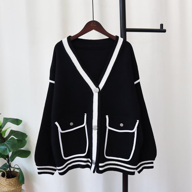 Свободный вязаный кардиган контрастного цвета двусторонний осенне-зимний новый повседневный универсальный темпераментный свитер-жакет женский one size fits all чёрный
Свободный вязаный кардиган контрастного цвета двусторонний осенне-зимний новый повседневный универсальный темпераментный свитер-жакет женский one size fits all чёрный