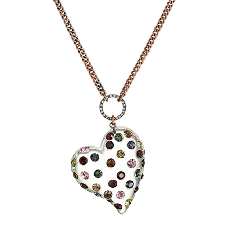 Elegant Long Chain Necklace Heart Pendant Multicolor Cubic Zirconia Stones Sturdy Alloy Craftsmanship 1
Elegant Long Chain Necklace Heart Pendant Multicolor Cubic Zirconia Stones Sturdy Alloy Craftsmanship 1