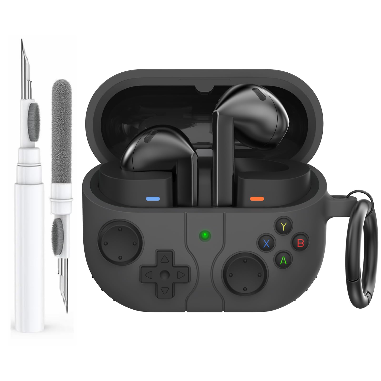 Силиконовый чехол AhaStyle для Samsung Galaxy Buds3 и Galaxy Buds3 Pro с набором для чистки. Чехол в стиле ретро-портативной игровой консоли для Samsung. темно-серого
Силиконовый чехол AhaStyle для Samsung Galaxy Buds3 и Galaxy Buds3 Pro с набором для чистки. Чехол в стиле ретро-портативной игровой консоли для Samsung. темно-серого