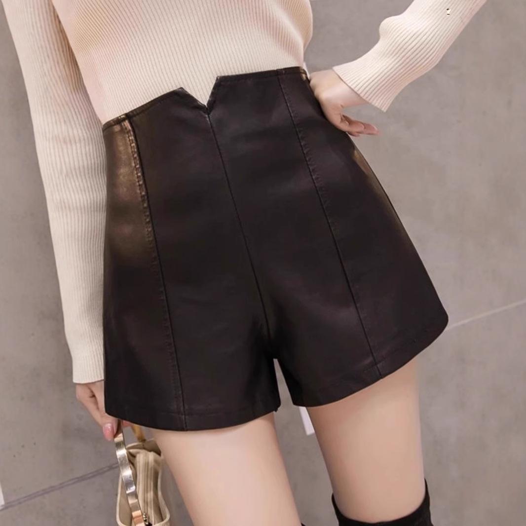 High-Waisted Black PU Leather Shorts for Women - 2023 Autumn/Winter Fashion, Slim Fit, Casual Style Small
High-Waisted Black PU Leather Shorts for Women - 2023 Autumn/Winter Fashion, Slim Fit, Casual Style Small
