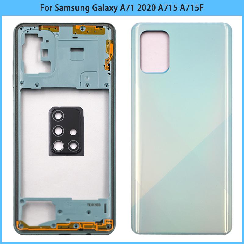 Для Samsung Galaxy A71 2020 A715 A715F пластиковый корпус средней рамки + задняя панель аккумулятора + объектив камеры +
Для Samsung Galaxy A71 2020 A715 A715F пластиковый корпус средней рамки + задняя панель аккумулятора + объектив камеры +