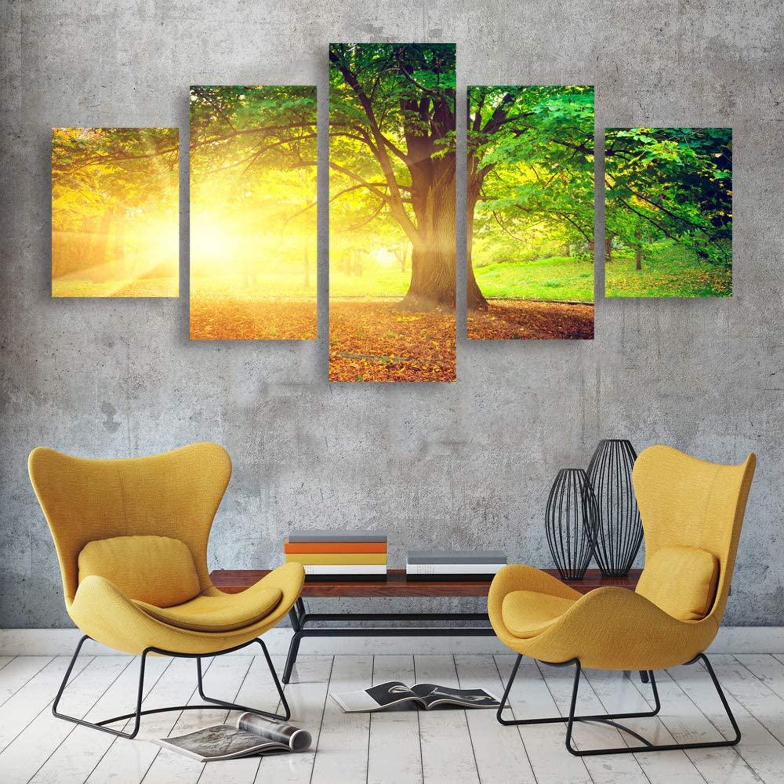 5-Panel Tree Canvas Wall Art: Wooden , Ready to Hang 20X35 20X45 20X55CM
5-Panel Tree Canvas Wall Art: Wooden , Ready to Hang 20X35 20X45 20X55CM