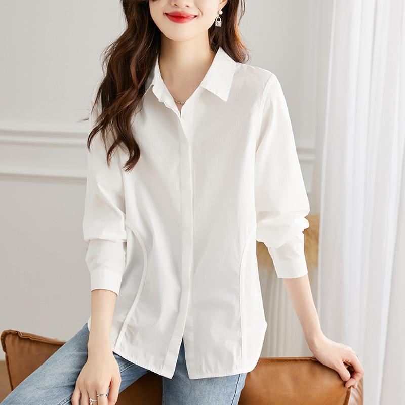 Белая женская рубашка с длинным рукавом, высококачественная, для работы, универсальный топ, осенняя, простая и уникальная, из чистого хлопка XXL
Белая женская рубашка с длинным рукавом, высококачественная, для работы, универсальный топ, осенняя, простая и уникальная, из чистого хлопка XXL