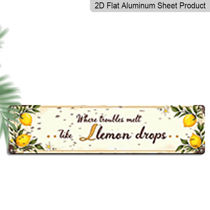 2D Flat, 1pc Metal Sign, 15.7×3.94inch Rustic Lemon Wall Art Sign Where Troubles Melt Like Lemon Drops - Vintage Kitchen Decor, Farmhouse Style 40cm x 10cm
2D Flat, 1pc Metal Sign, 15.7×3.94inch Rustic Lemon Wall Art Sign Where Troubles Melt Like Lemon Drops - Vintage Kitchen Decor, Farmhouse Style 40cm x 10cm