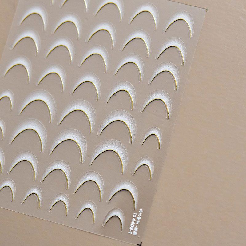 Gilding French Gradient Nail Stickers New Arrival Relief 3D Japanese Online Celebrity Ins Nail Stickers Decorations White outside gradient 4409-1
Gilding French Gradient Nail Stickers New Arrival Relief 3D Japanese Online Celebrity Ins Nail Stickers Decorations White outside gradient 4409-1