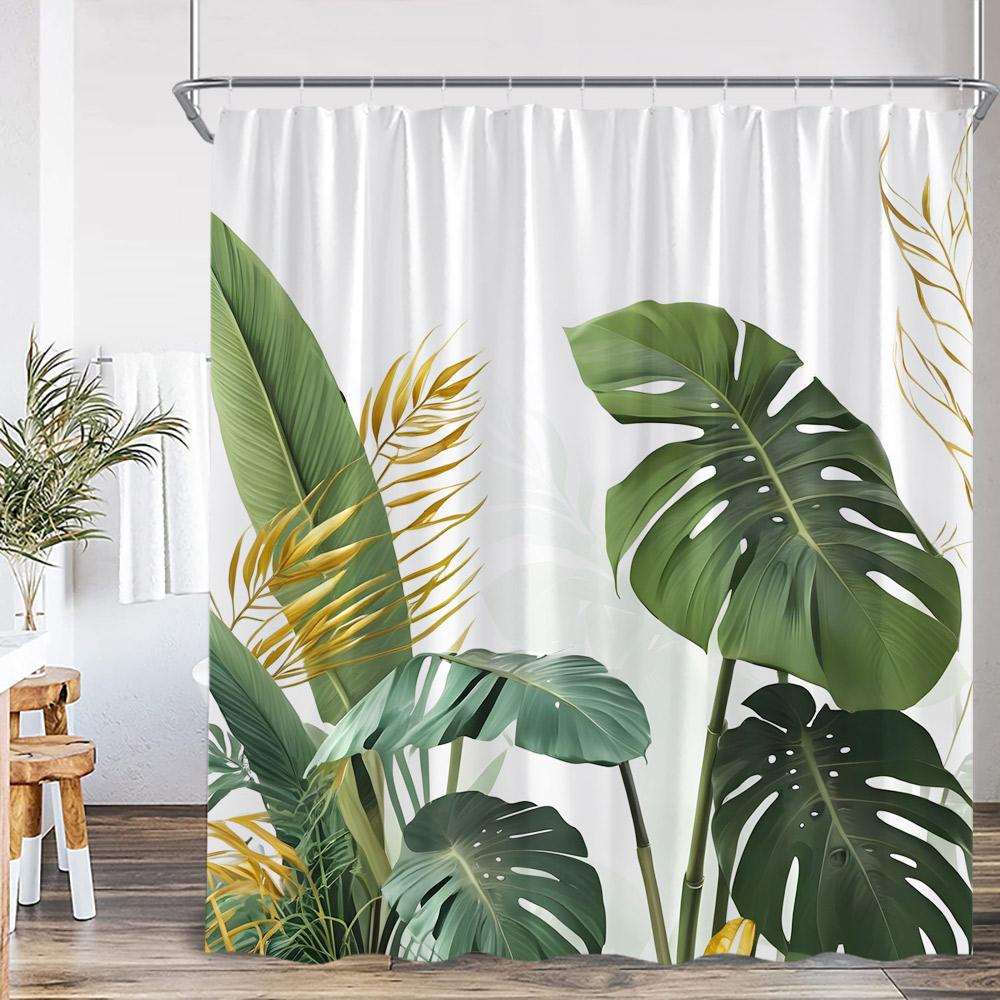 Tropical Leaf Shower Curtain Green Leaves Palm Monstera Banana Leaf Nordic Polyester Bath Curtain Modern Home Decor For Bathroom W60H190(CM)-1 Pcs
Tropical Leaf Shower Curtain Green Leaves Palm Monstera Banana Leaf Nordic Polyester Bath Curtain Modern Home Decor For Bathroom W60H190(CM)-1 Pcs