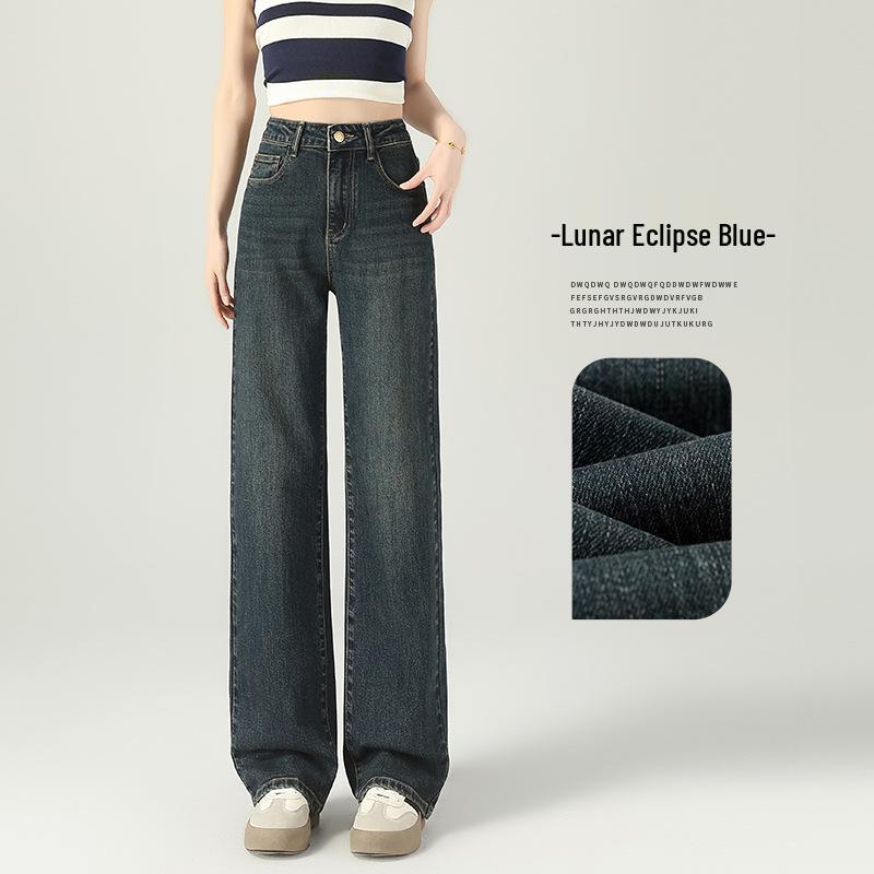 Women s High-Waisted Wide-Leg Jeans, Velvet-Enhanced, Loose Fit, Petite, Spring/Autumn, 9/10 Length. Size 31 (136-145 jin)
Women s High-Waisted Wide-Leg Jeans, Velvet-Enhanced, Loose Fit, Petite, Spring/Autumn, 9/10 Length. Size 31 (136-145 jin)