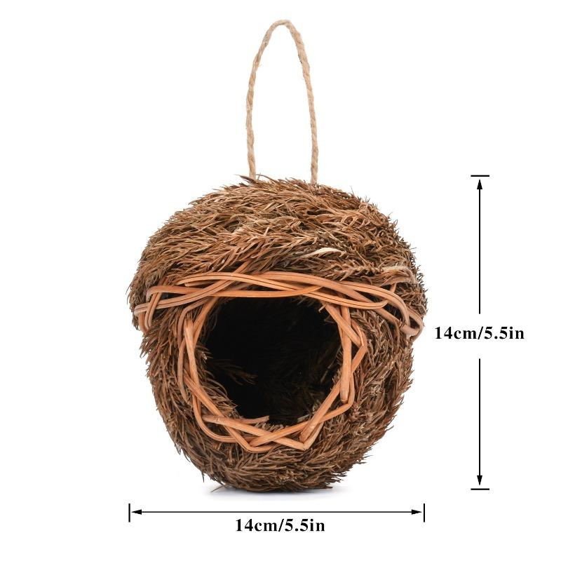 For Birds Nest Bird Cage Natural Grass Egg Cage Bird House Outdoor Decorative Weaved Hanging Parrot Nest Houses Pet Bedroom
For Birds Nest Bird Cage Natural Grass Egg Cage Bird House Outdoor Decorative Weaved Hanging Parrot Nest Houses Pet Bedroom