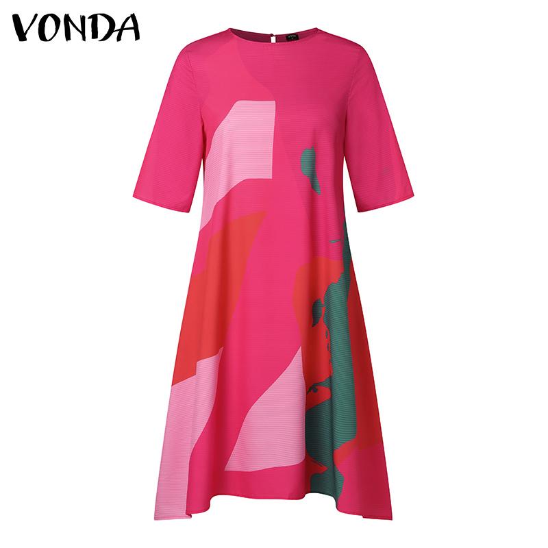 VONDA Женские свободные платья средней длины с круглым вырезом и коротким рукавом большого размера с геометрическим принтом
VONDA Женские свободные платья средней длины с круглым вырезом и коротким рукавом большого размера с геометрическим принтом
