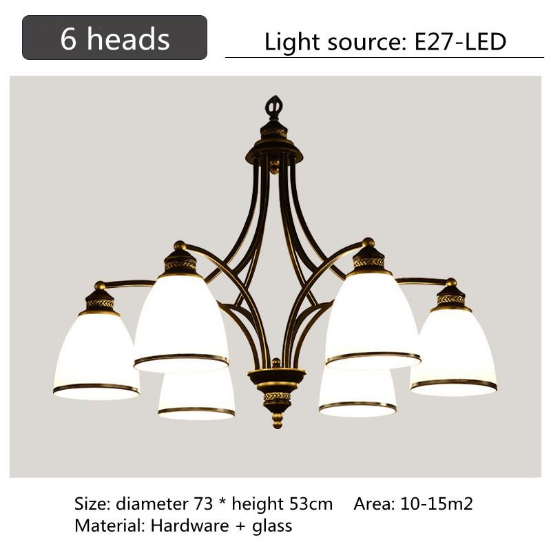 Люстра Простая Атмосфера Лампа Для Гостиной Современная Спальня Столовая Лампа Домашняя Ретро Лампа Освещение 6 Head Light