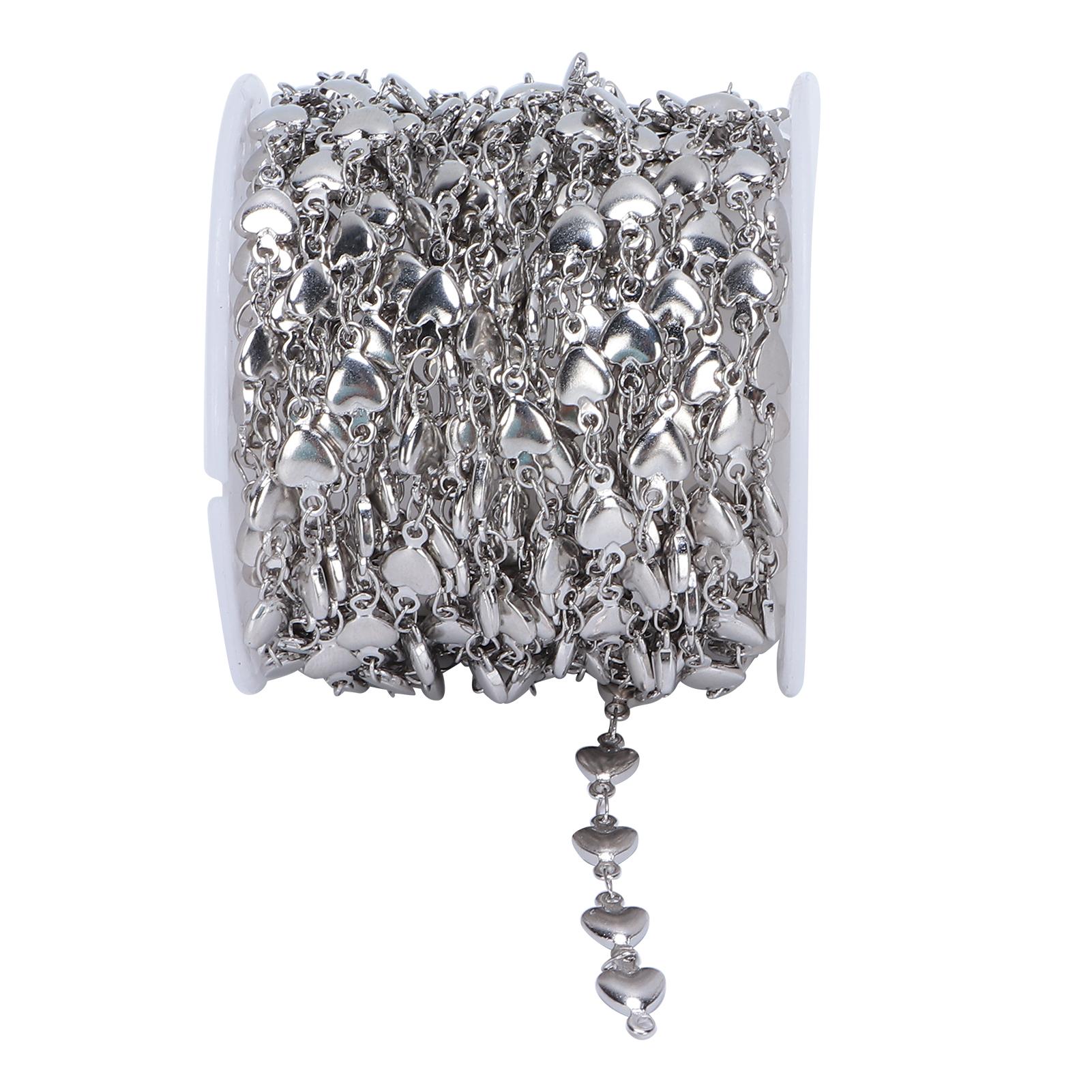 Бордюрная цепочка из нержавеющей стали для DIY, тип персиковое сердце , рулон 5 м для браслета, ожерелья, изготовления ювелирных изделий
Бордюрная цепочка из нержавеющей стали для DIY, тип персиковое сердце , рулон 5 м для браслета, ожерелья, изготовления ювелирных изделий