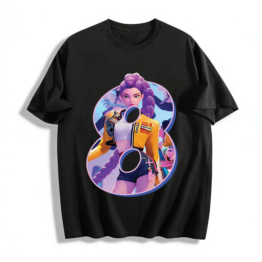 Trendy Purple Braid Cool Girl Number 8 Print Casual Top Street Style Loose Fit Unisex T-Shirt Pure cotton T-shirt XXS
Trendy Purple Braid Cool Girl Number 8 Print Casual Top Street Style Loose Fit Unisex T-Shirt Pure cotton T-shirt XXS
