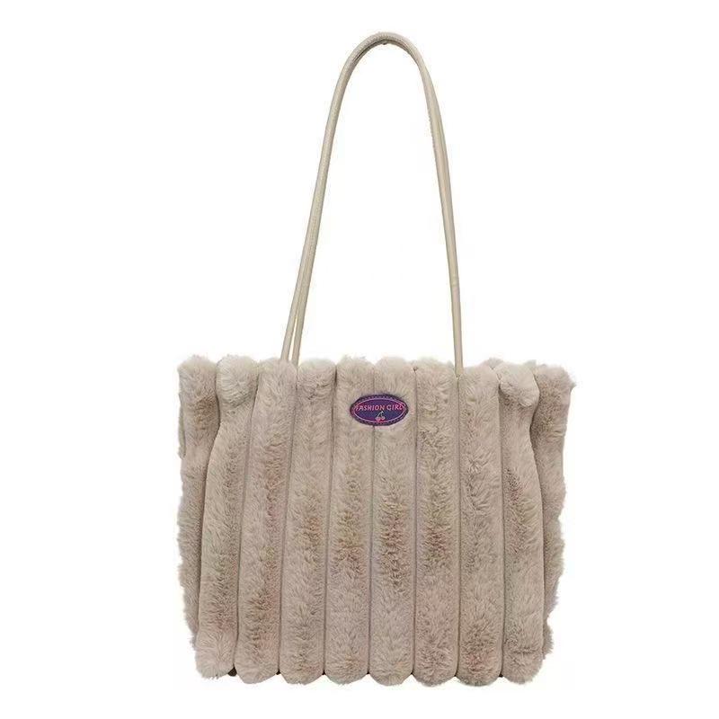 Autumn/Winter Plush Letter Handbag - Large Capacity Underarm Bag хакі
Autumn/Winter Plush Letter Handbag - Large Capacity Underarm Bag хакі