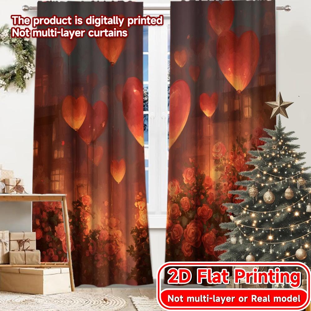 2D Flat Printing 2pcs Heart Garden Glow Minimalist Modern Curtains Prints Light Filtering Curtains Decorations For Home Use for 100*130 Rod Pocket 1pcs
2D Flat Printing 2pcs Heart Garden Glow Minimalist Modern Curtains Prints Light Filtering Curtains Decorations For Home Use for 100*130 Rod Pocket 1pcs