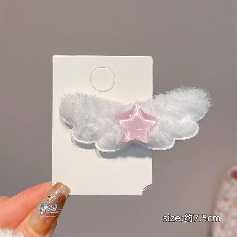 Plush Wings Hair Clip Female Transparent Colour Pentagram Angel Cute Duckbill Clip Sweet Hair Accessories
Plush Wings Hair Clip Female Transparent Colour Pentagram Angel Cute Duckbill Clip Sweet Hair Accessories