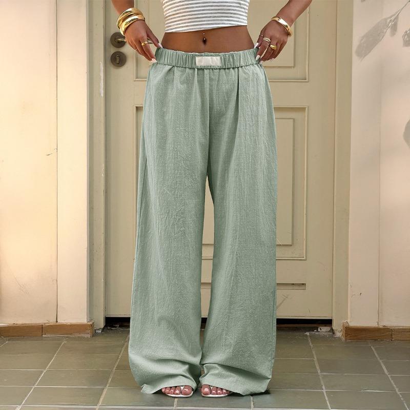 Women s Elastic Waist Cotton Wide Leg Pants Casual Loose Trousers S зелёный
Women s Elastic Waist Cotton Wide Leg Pants Casual Loose Trousers S зелёный