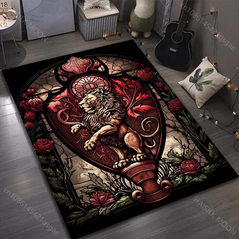 Multiple sizes Stained glass lion emblem red flowers Carpet for Living Room Bedroom Sofa Home Decor Rus Non-slip Floor Mat 40cm x 60cm
Multiple sizes Stained glass lion emblem red flowers Carpet for Living Room Bedroom Sofa Home Decor Rus Non-slip Floor Mat 40cm x 60cm