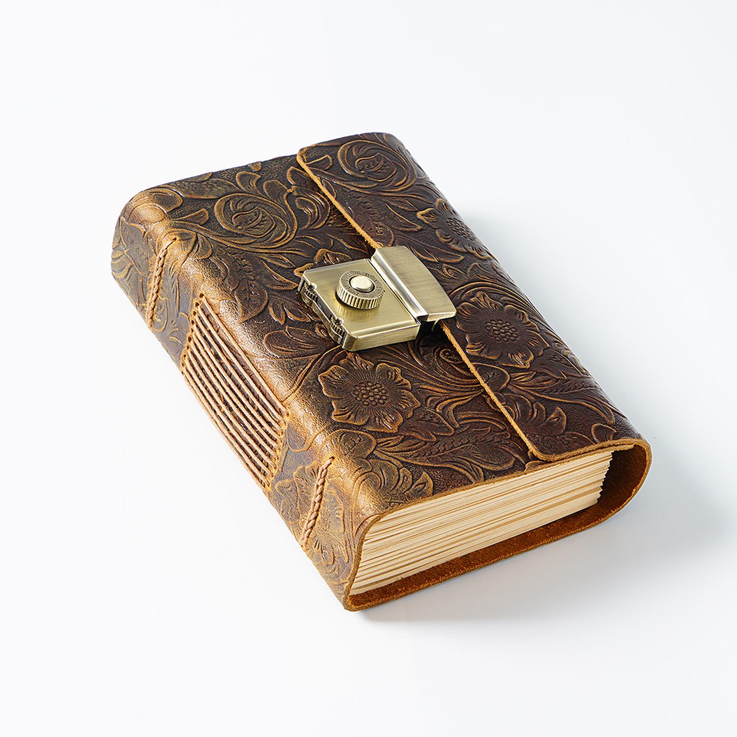 Leather Retro Diary with Password Lock - Handmade Cowhide Notebook for Men and Women, Ideal Stationery Gift Password Lock Sketchbook
Leather Retro Diary with Password Lock - Handmade Cowhide Notebook for Men and Women, Ideal Stationery Gift Password Lock Sketchbook