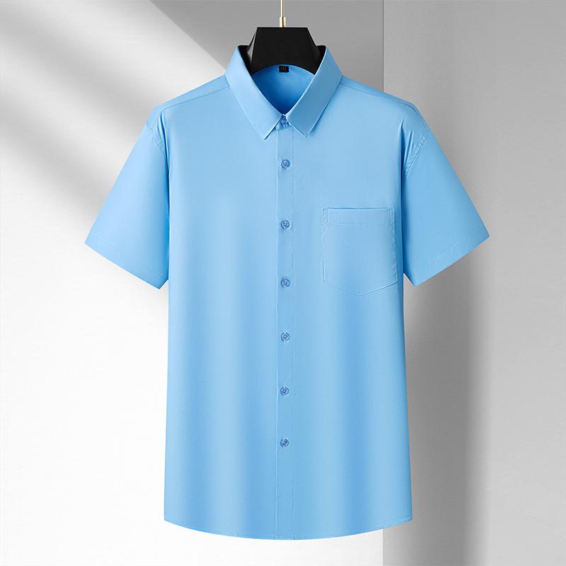 New large size pure cotton short-sleeved shirt men s loose summer solid color versatile business casual fattened plus large shirt men s 8200*225/10XL небо синє кольору
New large size pure cotton short-sleeved shirt men s loose summer solid color versatile business casual fattened plus large shirt men s 8200*225/10XL небо синє кольору