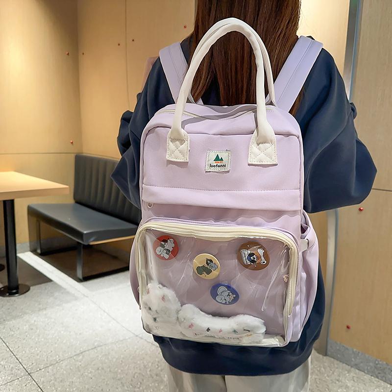 Large Capacity Backpack Women s College Style Backpack Handbag Student Schoolbag чорний
Large Capacity Backpack Women s College Style Backpack Handbag Student Schoolbag чорний