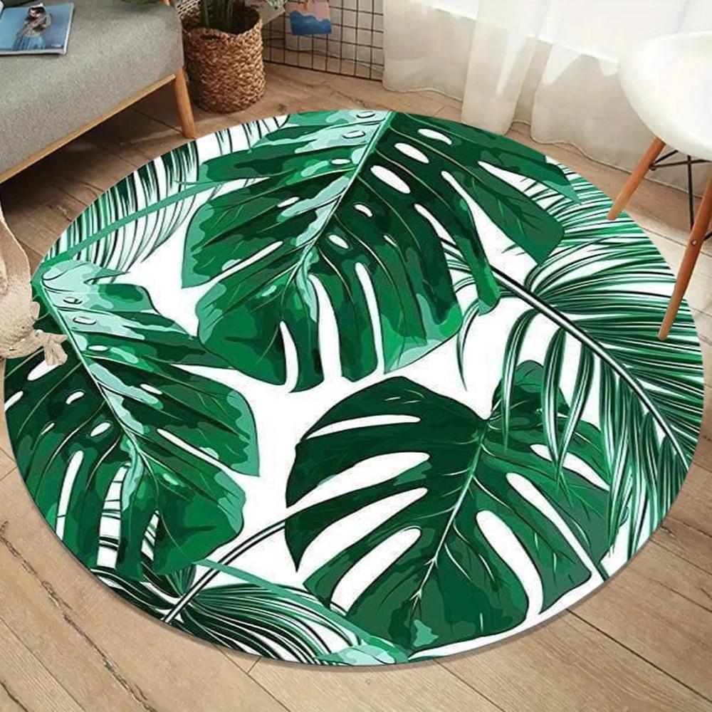 Tropical Jungle Plant Pattern Round Rug Monstera Leaf Floral Carpet Large Area Rug for Living Room Bedroom Decor 60cmx60cm
Tropical Jungle Plant Pattern Round Rug Monstera Leaf Floral Carpet Large Area Rug for Living Room Bedroom Decor 60cmx60cm