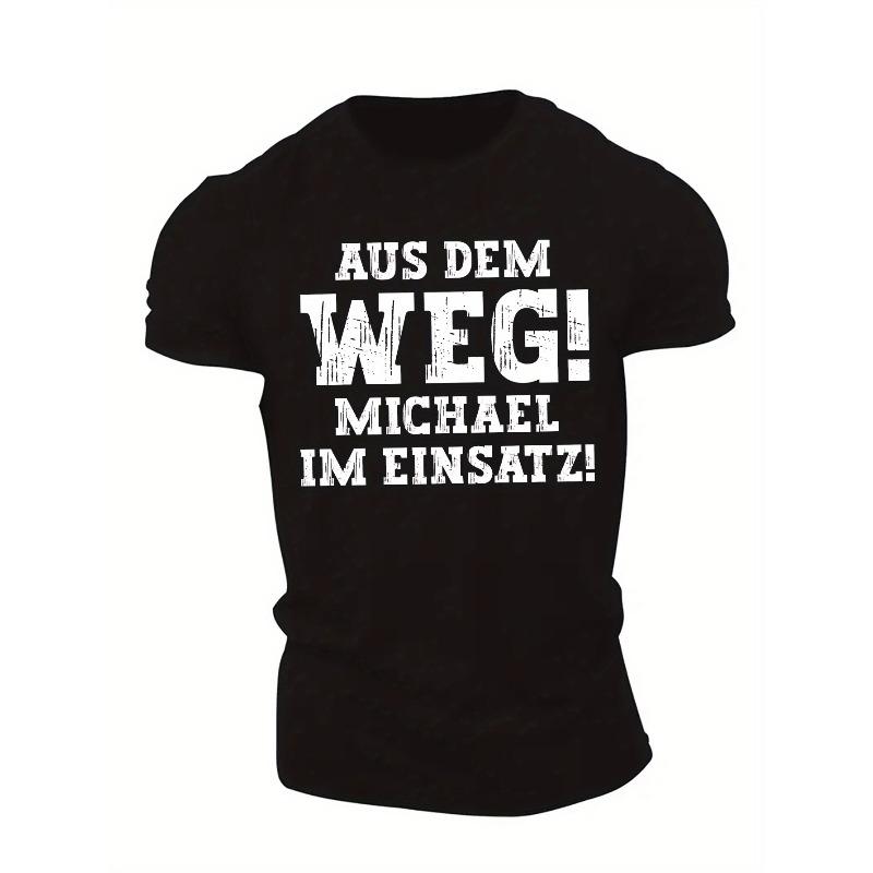 European size AUS DEM WEG MICHAEL IM EINSATZ Men s Short Sleeve T-shirt Summer T-shirt Top XL
European size AUS DEM WEG MICHAEL IM EINSATZ Men s Short Sleeve T-shirt Summer T-shirt Top XL