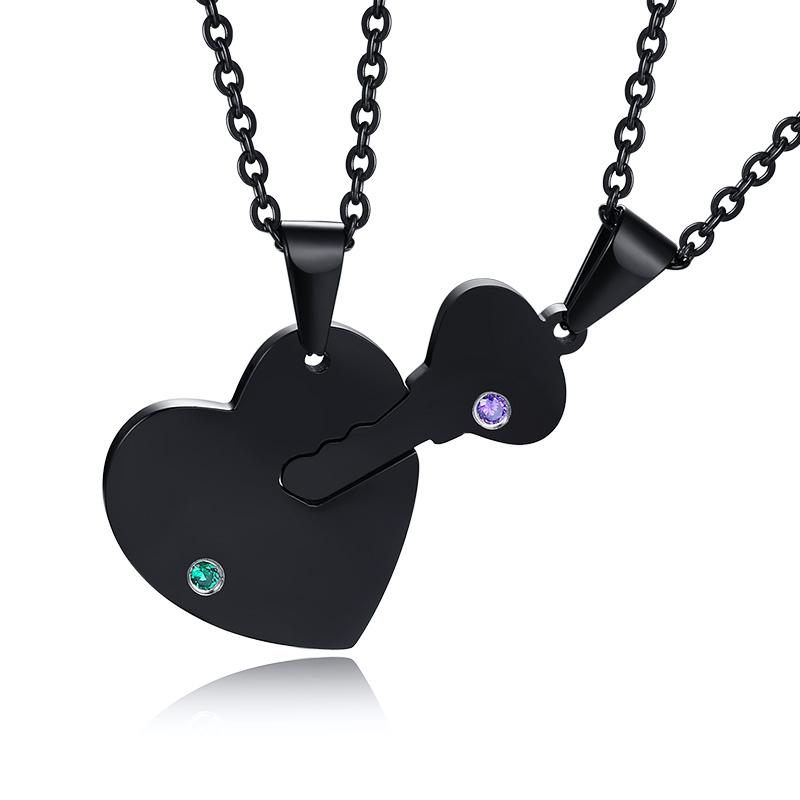 Stainless Steel Personalized Key Heart Puzzle Necklace Set Birthstones Custom Name Her His Couples Jewelry
Stainless Steel Personalized Key Heart Puzzle Necklace Set Birthstones Custom Name Her His Couples Jewelry