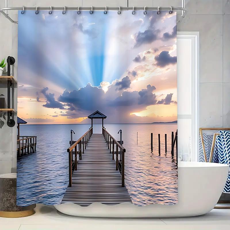 Stunning Sunset Over Water Shower Curtain - Nature S Serenity Brings Relaxation To Your Bathroom Home Decor Essential Easy-Clean W60H190(CM)-1 Pcs
Stunning Sunset Over Water Shower Curtain - Nature S Serenity Brings Relaxation To Your Bathroom Home Decor Essential Easy-Clean W60H190(CM)-1 Pcs