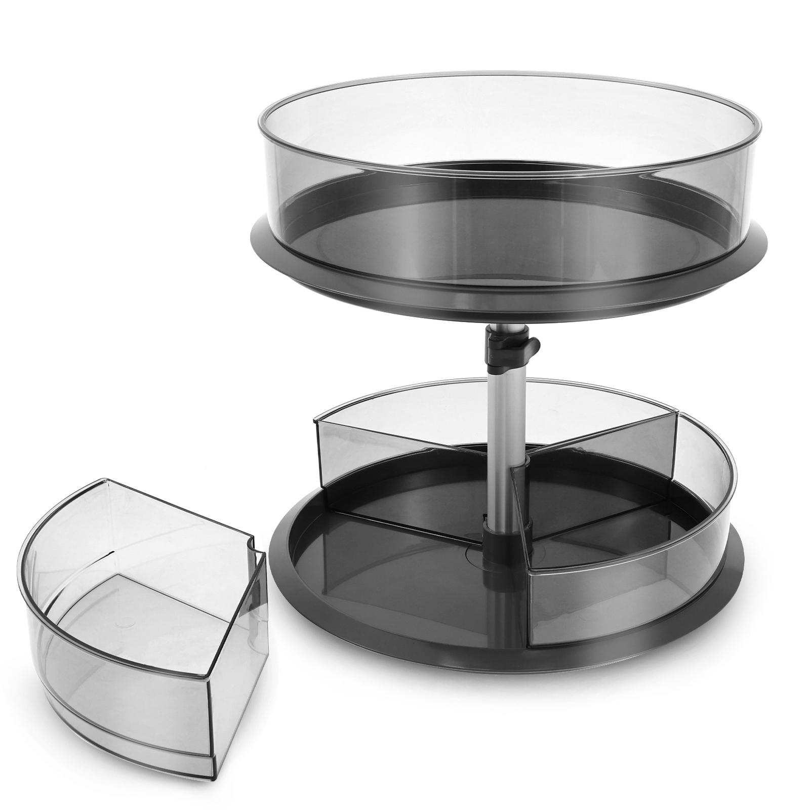 2 Tier 360° Rotating Storage Rack Adjustable Height Pill Bottle Organizer Transparent Seasoning Bottle Storage Rack for Kitchen сірий колір
2 Tier 360° Rotating Storage Rack Adjustable Height Pill Bottle Organizer Transparent Seasoning Bottle Storage Rack for Kitchen сірий колір