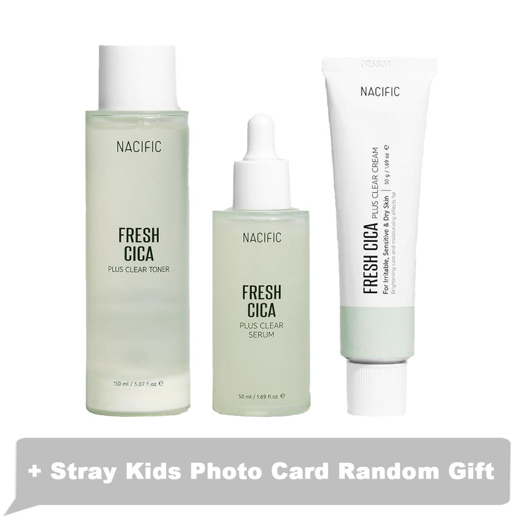 NACIFIC Fresh Cica Plus Clear Line (Тонер, Эссенция, Крем) + Случайная фотокарточка Stray Kids (2 варианта)
NACIFIC Fresh Cica Plus Clear Line (Тонер, Эссенция, Крем) + Случайная фотокарточка Stray Kids (2 варианта)