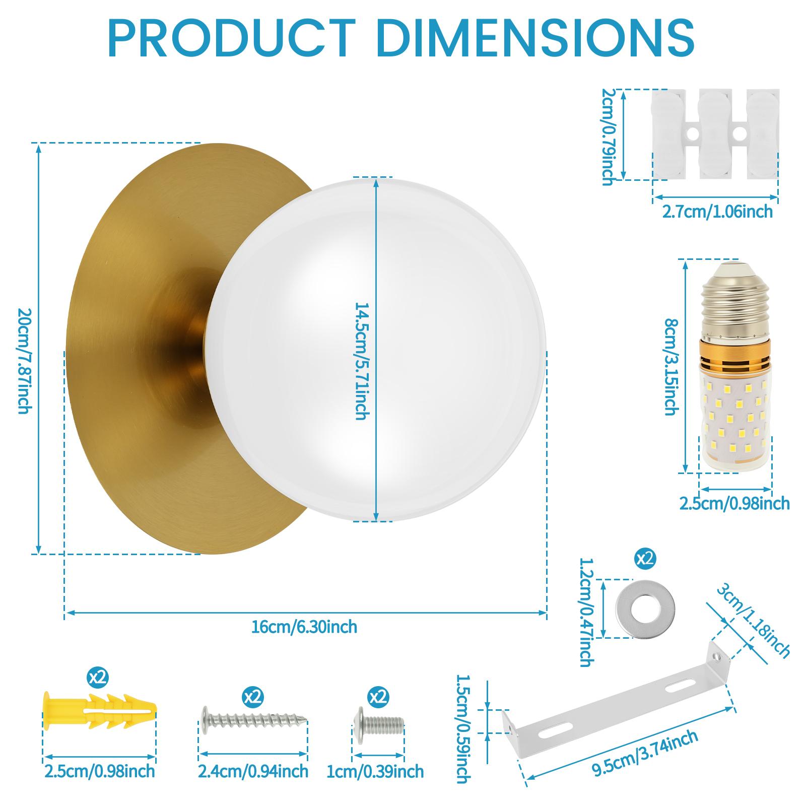 New Concealed Base Glass Wall Lamps French Bauhaus Milky White Round Ball Wall Light for Bedside Living Room Mirror Wall Lamp золотий
New Concealed Base Glass Wall Lamps French Bauhaus Milky White Round Ball Wall Light for Bedside Living Room Mirror Wall Lamp золотий