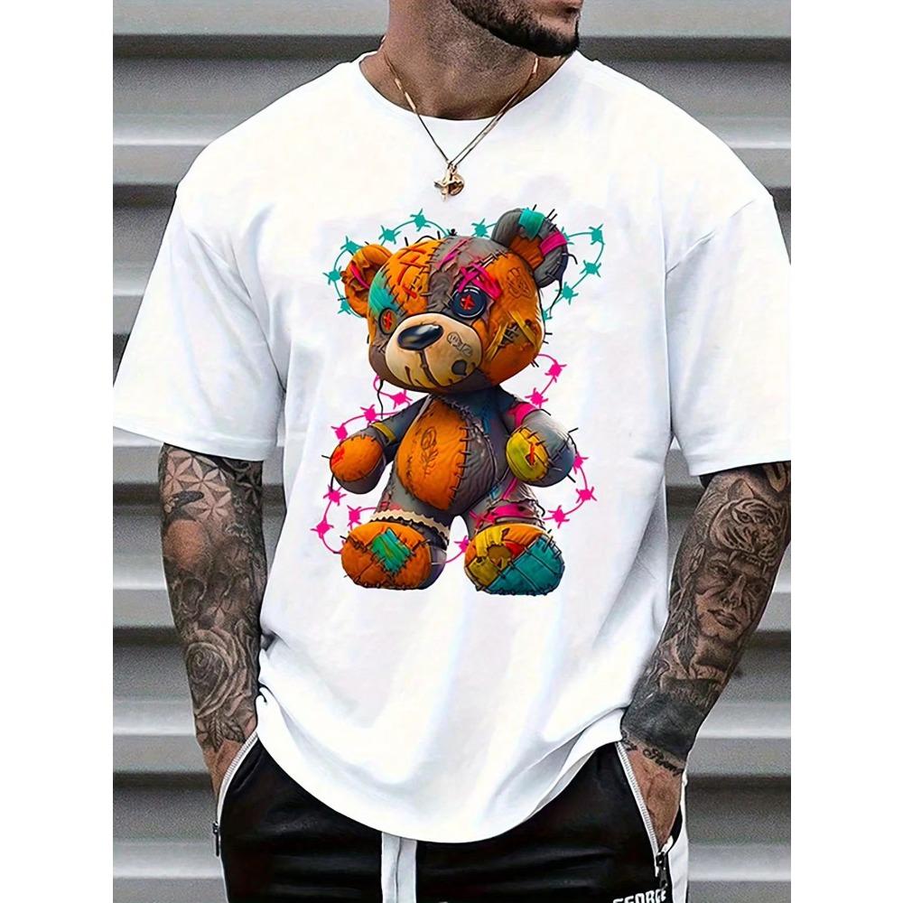 Men s Casual Fashion T-Shirt, Cartoon Teddy Bear Print, Knitted , Regular Fit, Round Neck, Stretch Fabric, All-Season XXXXXL чорний
Men s Casual Fashion T-Shirt, Cartoon Teddy Bear Print, Knitted , Regular Fit, Round Neck, Stretch Fabric, All-Season XXXXXL чорний