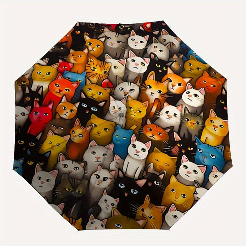 1pc Cat Collage Automatic Folding Umbrella, Portable & Foldable Design with 8 Ribs, Casual Outdoor Accessory yy250805103
1pc Cat Collage Automatic Folding Umbrella, Portable & Foldable Design with 8 Ribs, Casual Outdoor Accessory yy250805103