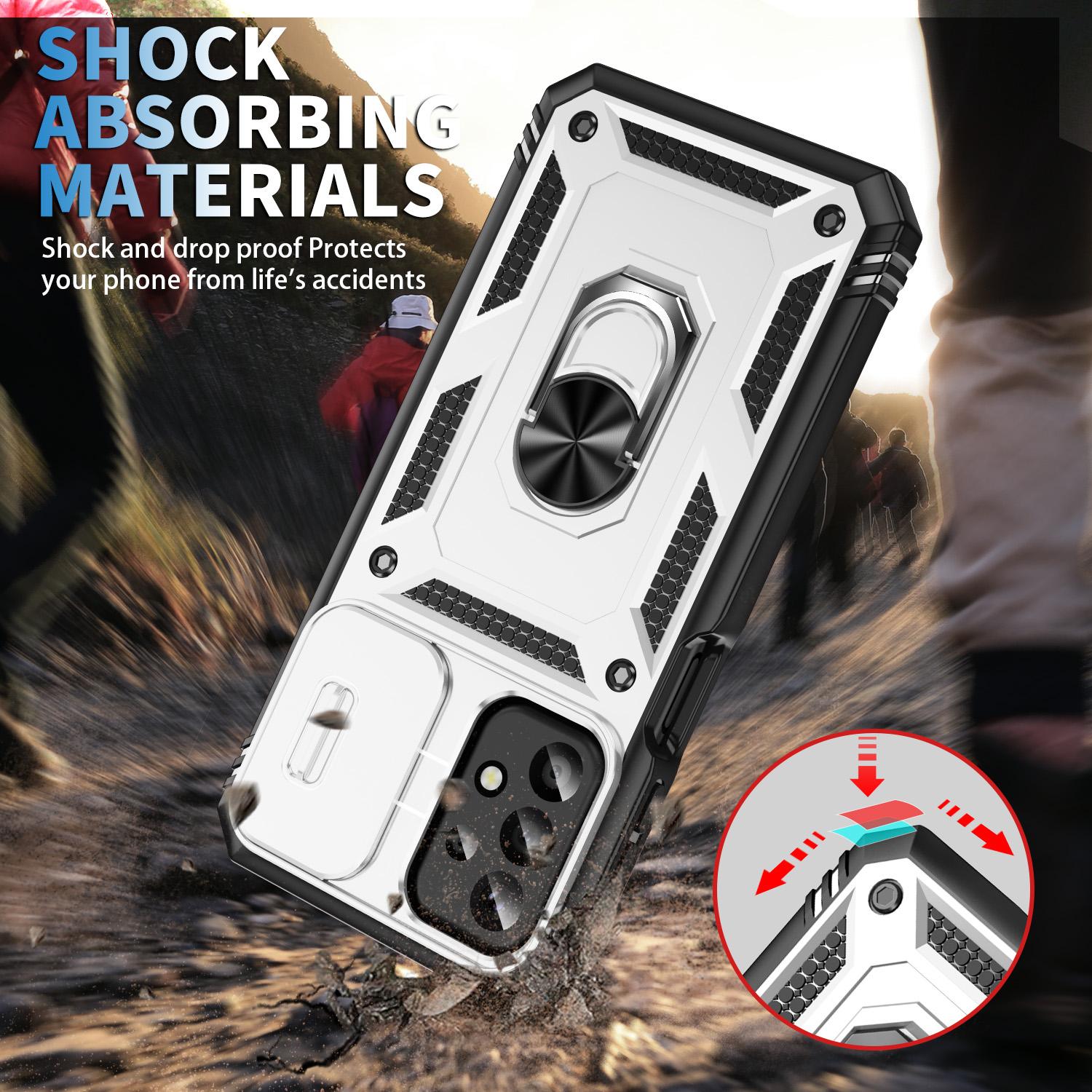 For Samsung Galaxy A23 4G/5G (Global Version) PC+TPU Kickstand Case Phone Shell with Sliding Camera Cover Sapphire
For Samsung Galaxy A23 4G/5G (Global Version) PC+TPU Kickstand Case Phone Shell with Sliding Camera Cover Sapphire