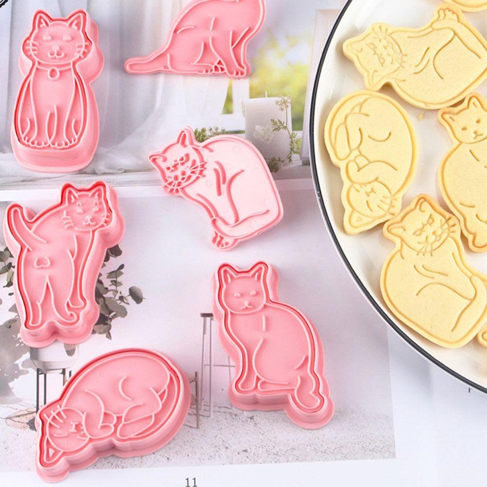 6pcs/set Cake Tool Plastic Plunger Cartoon Cat Biscuit Mold 3D Cookie Cutter Baking Mould
6pcs/set Cake Tool Plastic Plunger Cartoon Cat Biscuit Mold 3D Cookie Cutter Baking Mould