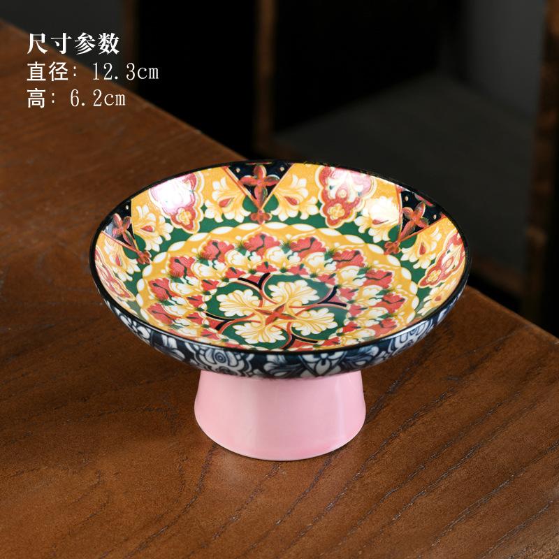 Blue-and-white Bohemia Pink High Foot Fruit Dishes Creative Pastry Plate Fruit Dishes Hospitality Dishes Supplies Ornaments Gift
Blue-and-white Bohemia Pink High Foot Fruit Dishes Creative Pastry Plate Fruit Dishes Hospitality Dishes Supplies Ornaments Gift