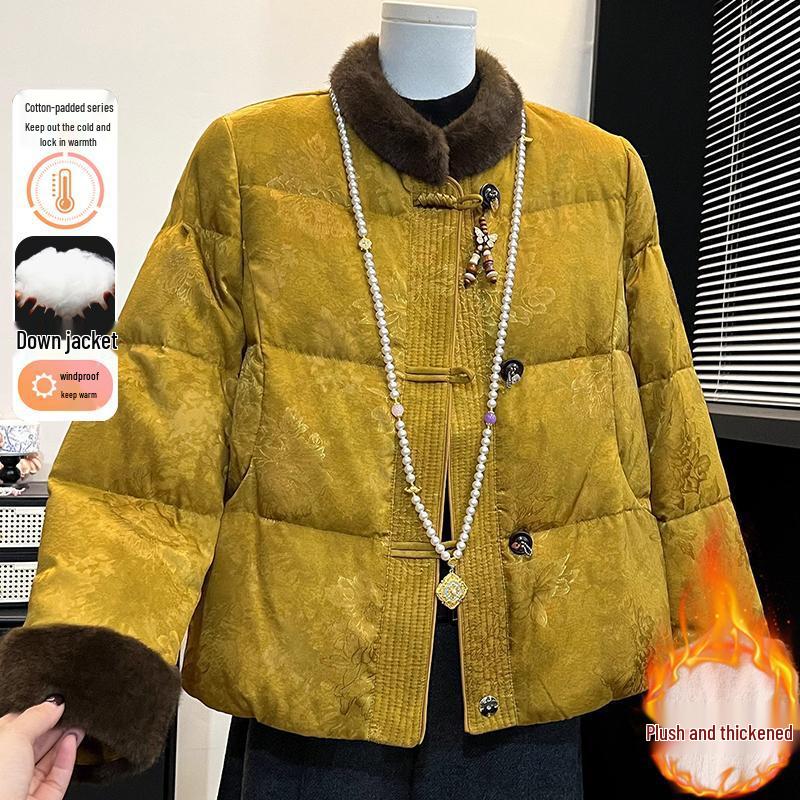 Elegant Winter Velvet-Lined Chinese Style Jacket for Middle-Aged Women 4XL (Recommended 140-150 lbs)
Elegant Winter Velvet-Lined Chinese Style Jacket for Middle-Aged Women 4XL (Recommended 140-150 lbs)